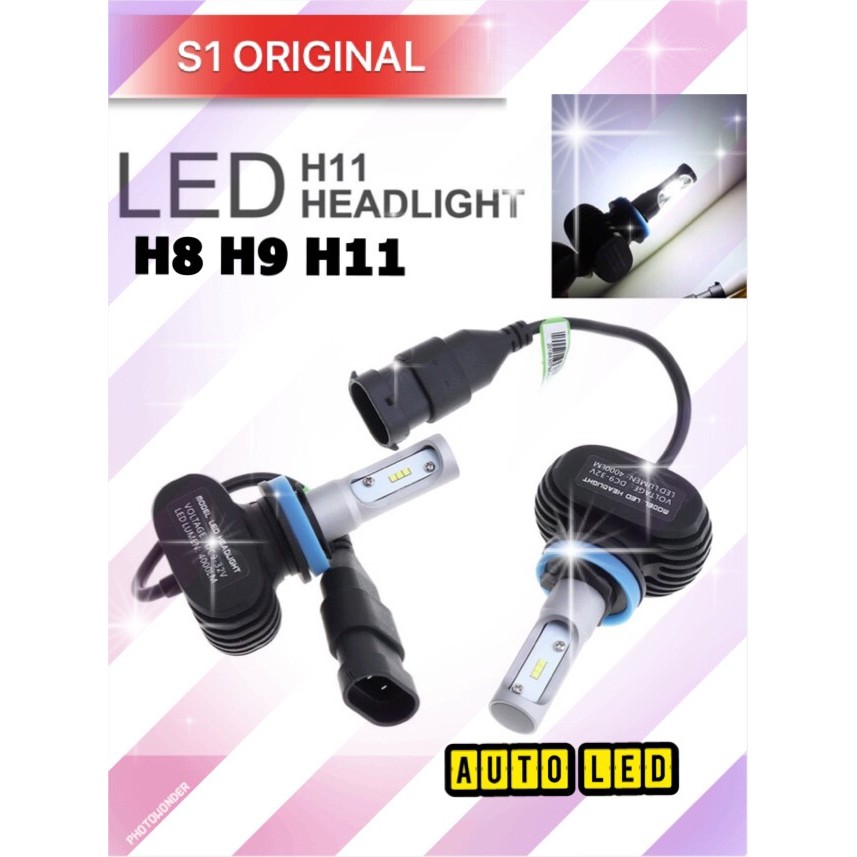 

MURAH Lampu Led Mobil H8 H9 H11 S1 CSP Chips 2 Pcs Sepasang A00244