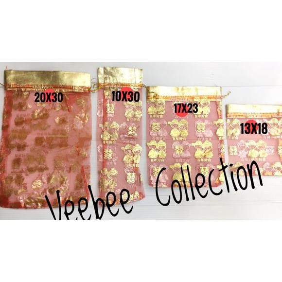

cusss order] Kantong tile shuangxi emas 10x30/kantong sovenir kawinan/kantong tile
