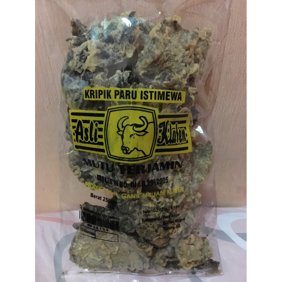 

SPECIAL keripik paru sapi asli klaten hj.ganik 250gr