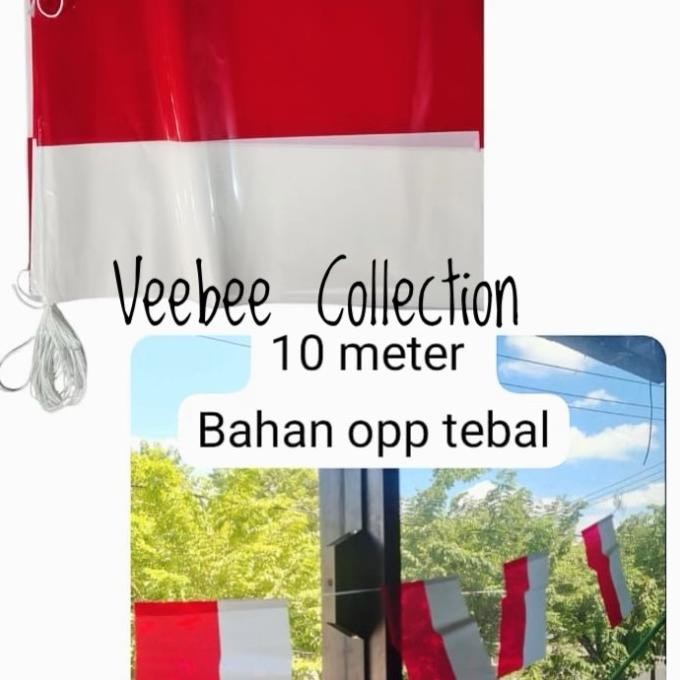 ] Bunting Flag Bendera Plastik TBL B . Dekorasi agustusan. Bendera