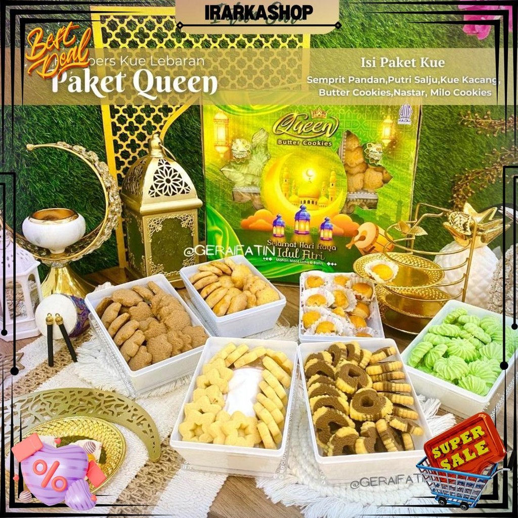 

Kue Lebaran Intan Sari Paket Kue Premium Kue Kering 6 Toples / Paket Kue Kering 2025 D Cod