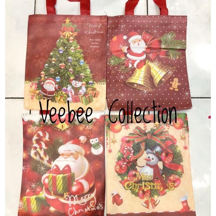 

Ready oke] Tas sovenir Natal bagus/tas sovenir /tas jinjing natal/tas natal