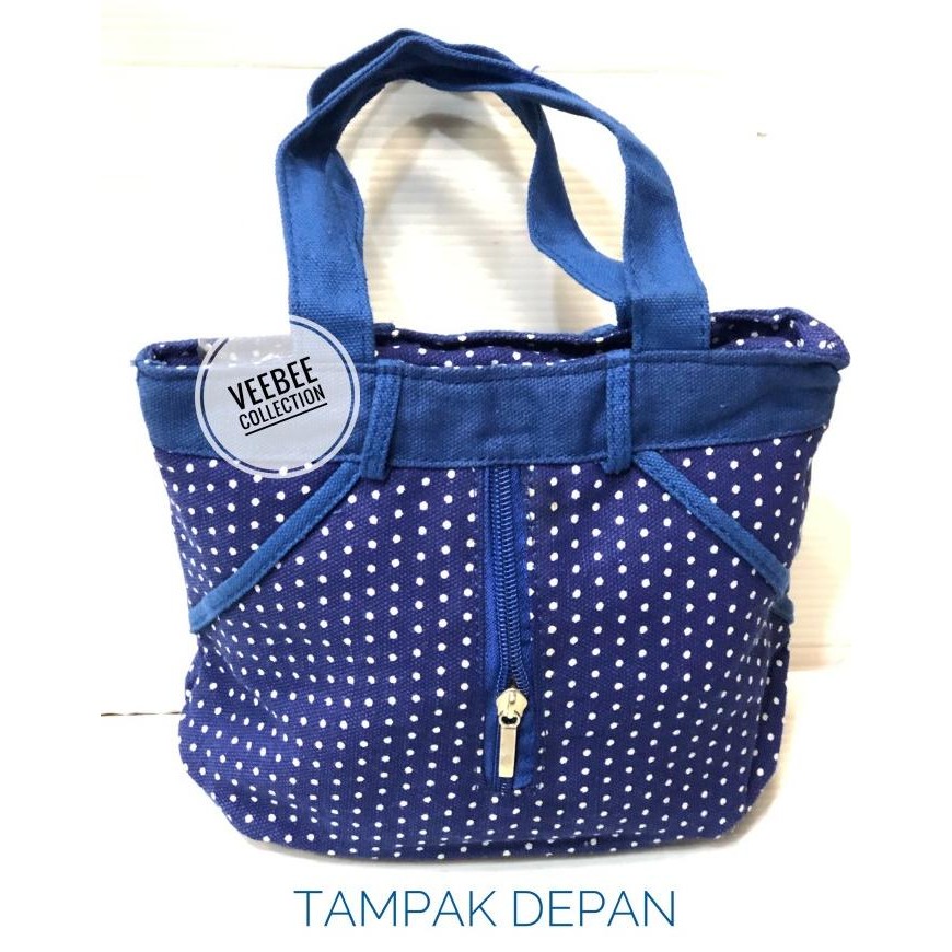 #####] Tas Tenteng wanita polkadot/ tas jinjing wanita/ tas kosmetik/ dompet