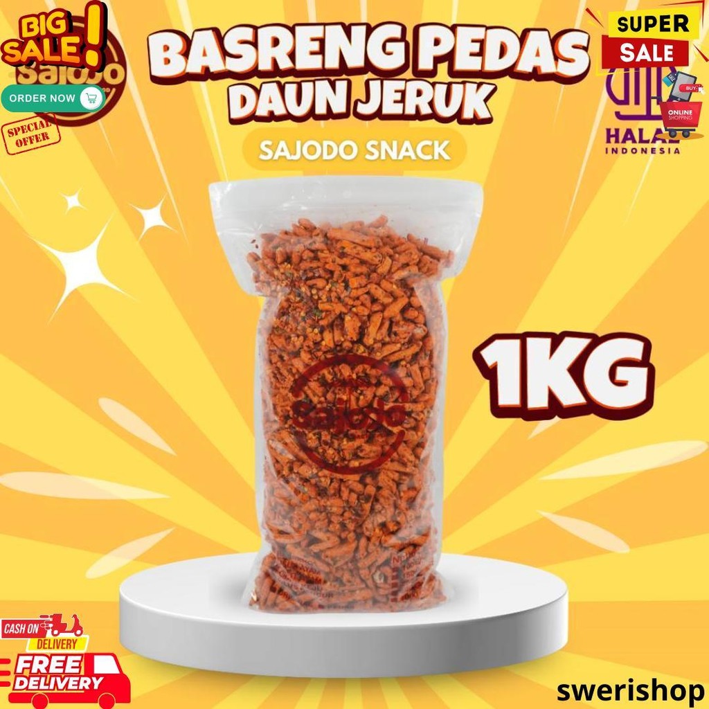 

[Flash Sale] Basreng Pedas Daun Jeruk Sajodo Snack - 1Kg D Gratis Ongkir