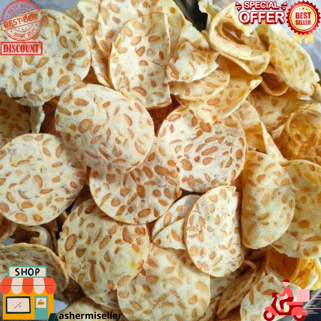 

1Kg Keripik Tempe Sagu Original Renyah Cemilan Snack Zahra D Cod