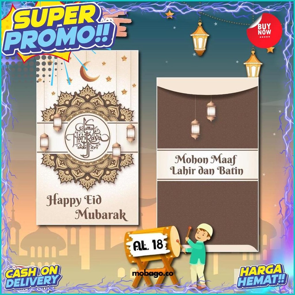 

Amplop Lebaran Falah Kode Al 18 Isi 50 Pcs / Muat Selembaran Uang Tanpa Dilipat / Amplop Cantik / Amplop Lucu / Amplop Lebaran Bisa Ecer Diskon