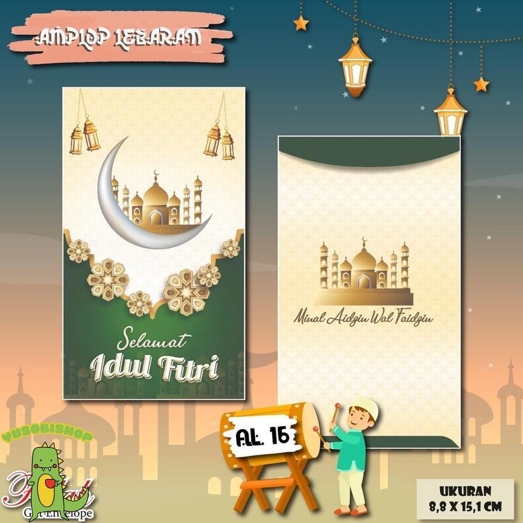 

Amplop Lebaran Falah Kode Al 16 Isi 50 Pcs / Muat Selembaran Uang Tanpa Dilipat / Amplop Cantik / Amplop Lucu / Amplop Lebaran Bisa Ecer Sale