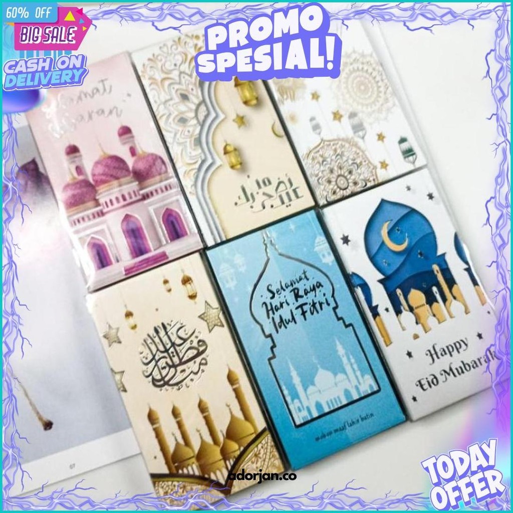 

25Pcs Amplop Besar Lebaran Amplop Idul Fitri Angpao Lebaran Motif Islami Cod