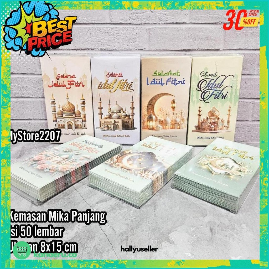 

(Mika Panjang Isi 50) Grosir Amplop Hari Raya Lebaran Idul Fitri Ramadhan Motif Islami, Kartun Lucu Sale