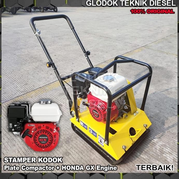 STAMPER KODOK + HONDA GX 160 5.5 HP ORI PLATE COMPACTOR SIAP PAKAI ORIGINAL DAN TERPERCAYA