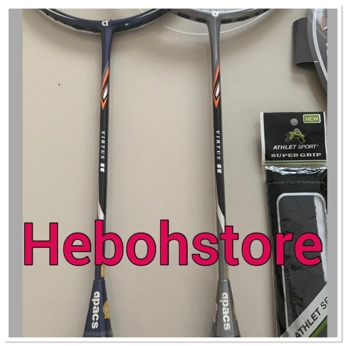 Promo Raket badminton APACS VIRTUS 55 +senar yonex bg66+Grip Max 35lbs Terlaris