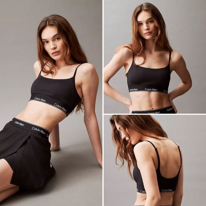 Calvin Klein Modern Sport Low Impact Sports Bra With Padding Size S Asli 100%