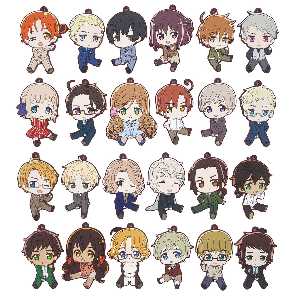 SGS Axis Power Hetalia Anime APH World Stars Twinkle Prussia Italy Germany Finland Rubber Keychain
