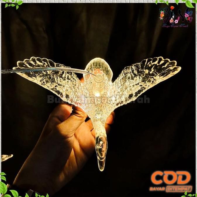 1 set lampu Angsa Akrilik / Acrylic isi 10 - lampu tidur lampu malam - Lampu gantung dekorasi pelami