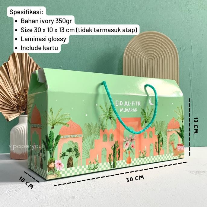 ><><><] Box Dus Packing Hampers Toples Kue Cookies - 3 Jar Lebaran/ Idul Fitri