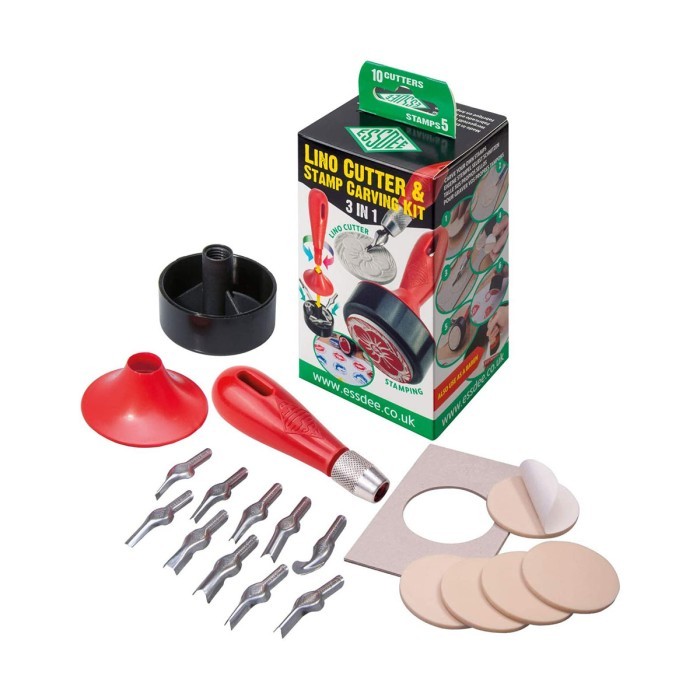 

ESSDEE 10 Lino Cutters & Stamp Carving Kit 3 in 1