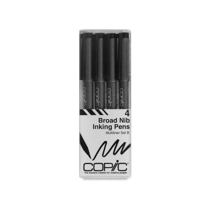 

COPIC Multiliner Broad Nib Inking Pens Set B - Black