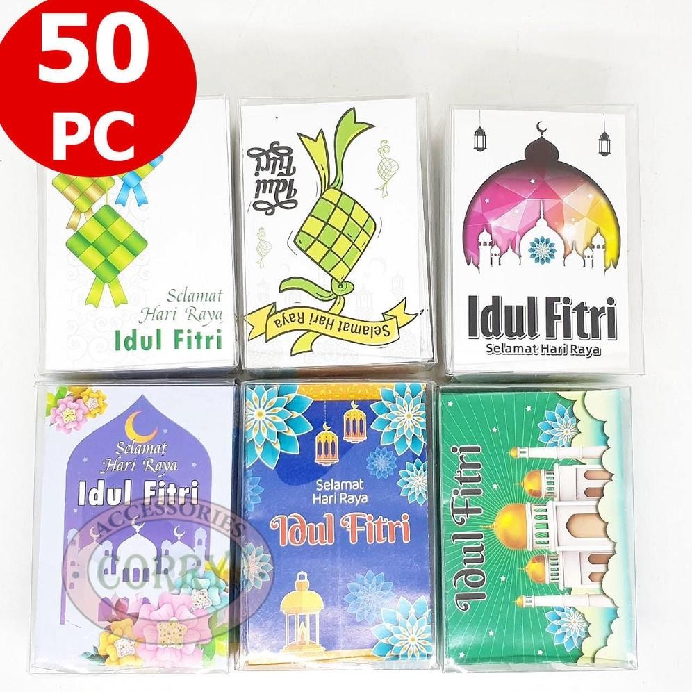 

Angpao Lebaran Isi 50 Murah 10 Cm Idul Fitri Putih Hijau Biru Ketupat Mesjid Hari Raya