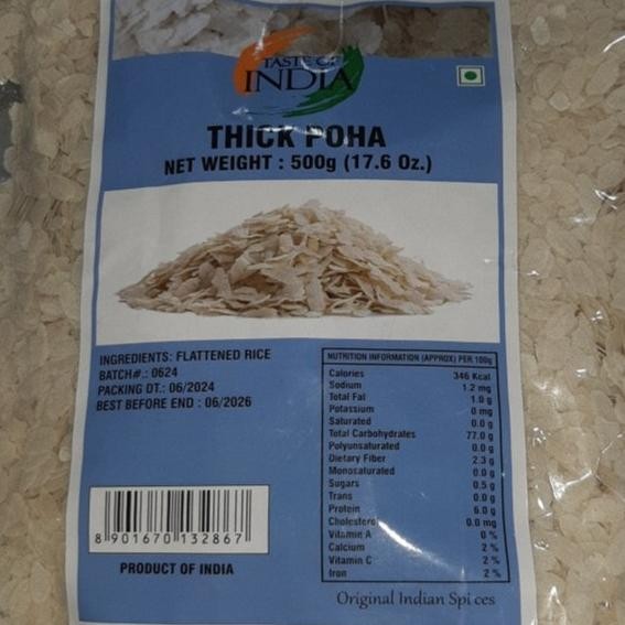 

{{{{}}] THICK POHA TASTE OF INDIA 500G / Rice Flakes / Serpihan Nasi Kental