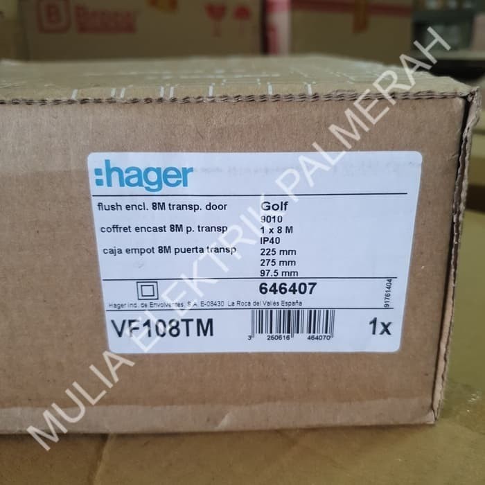 BOX MCB HAGER VF108TM VF108PM VF 108 TM PM INBOW TERTANAM