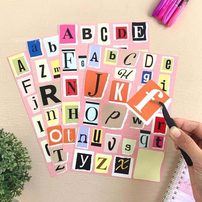 

yang dicari@@@@] JOURNALING - Sticker Dekorasi Alphabet Huruf Journal Diary Scrapbook