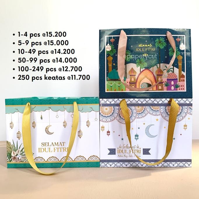 

~^~^~^] Paperbag Lebaran P23,5 L23,5 T18 cm