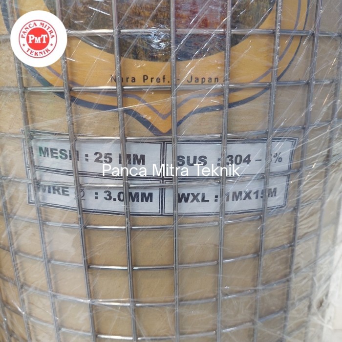 Wiremesh SS304 3mm x 25mm x 25mm / Wiremesh SS304 Permeter Model Las
