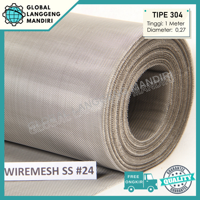 WIREMESH 24 STAINLESS (1M) TIPE (304) / SARINGAN STAINLESS