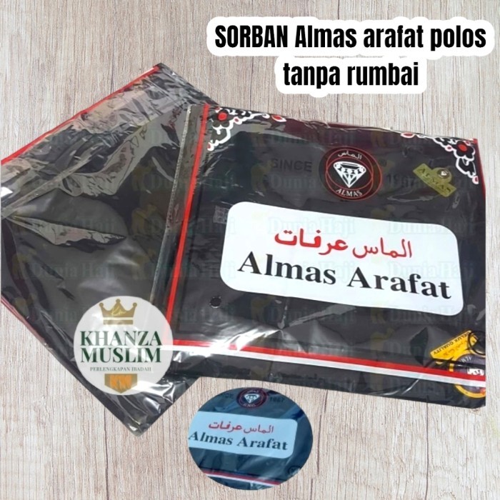 Sorban SORBAN ARAFAT PUTIH POLOS - Hitam motif halus arab