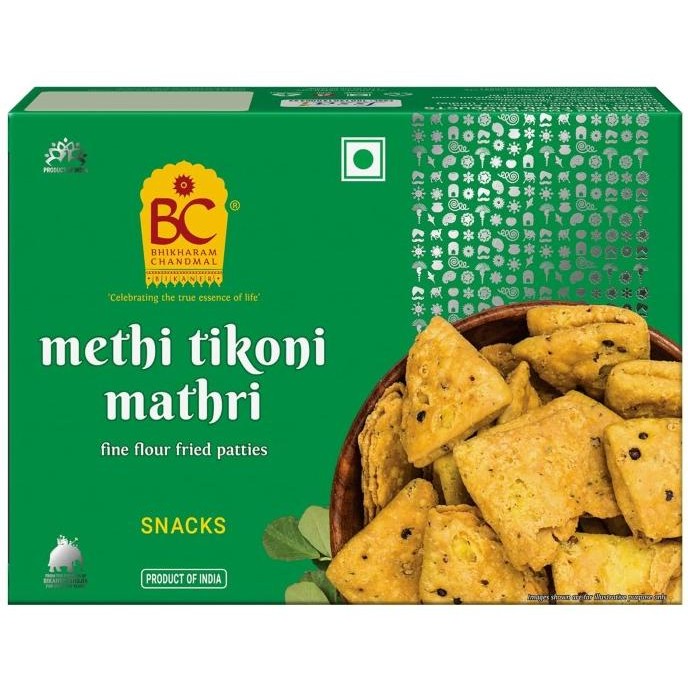 

\"\"\"\] METHI TIKONI MATHRI BHIKHARAM CHANDMAL 200G / Snack India