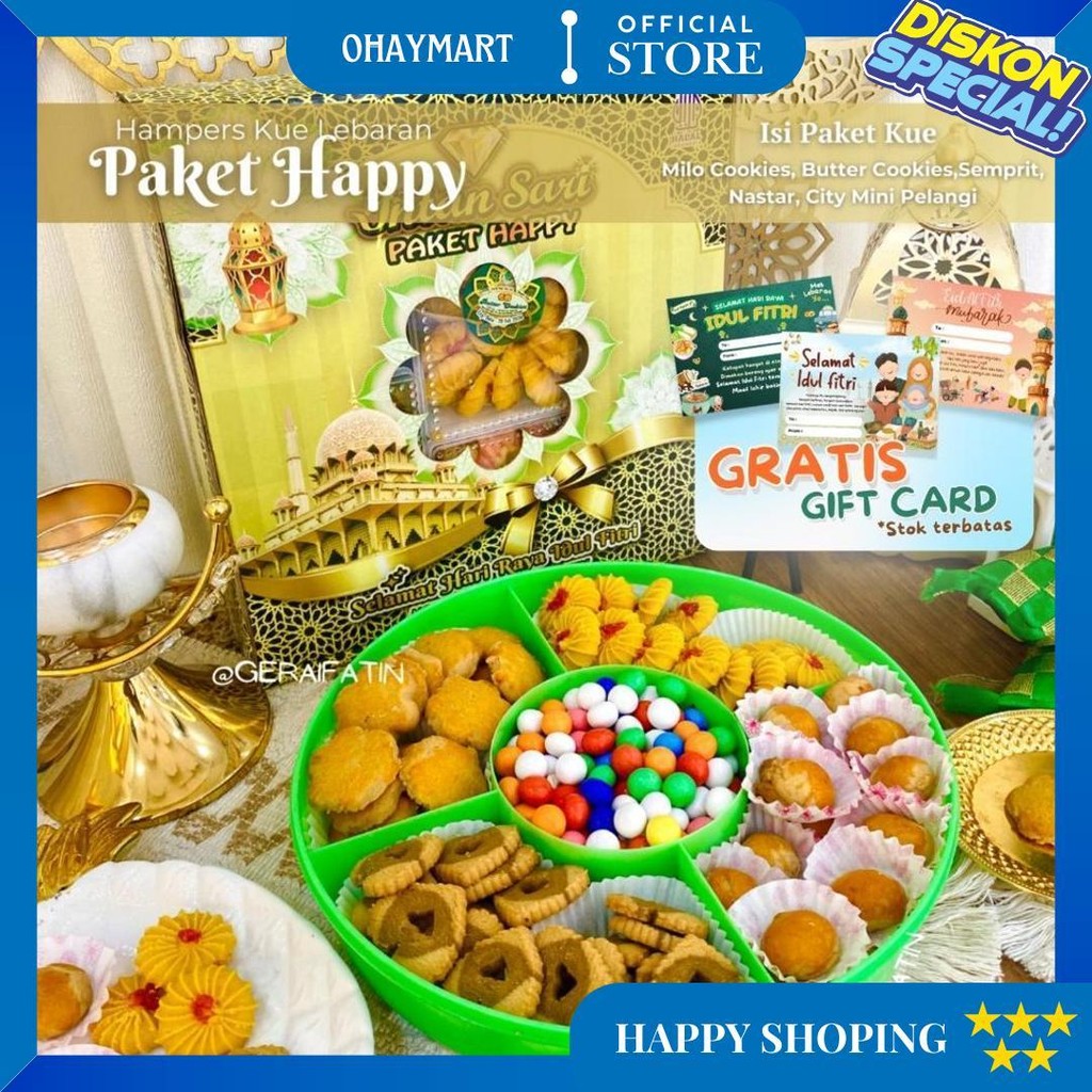 

Paket Bellarosa Berkah Isi 6 Toples Kue Kering Lebaran Idul Fitri 2025 / Paket Kue Kering D Sale