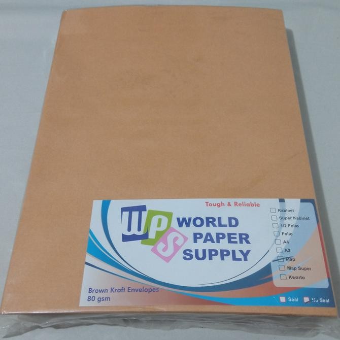 

Sale Khusus Gosend! Amplop Coklat Ukuran Map Wps ( 27,5 X 37,5 Cm )