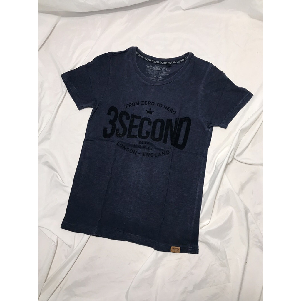 Nego AjaYuk > 3Scnd “From Zero to Hero” T-Shirt  - Navy (Baju/Kaos)|Preloved/2nd/Second/Bekas|Laki2/