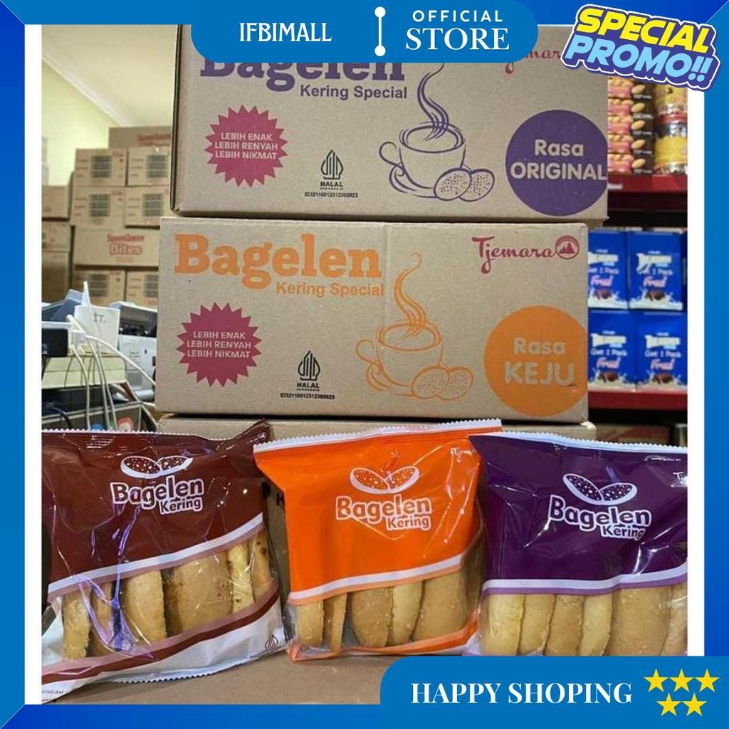 

Roti Bagelen Tjemara 1 Dus Isi 10Pack X 60Gr / Roti Kering D Promo 10.10