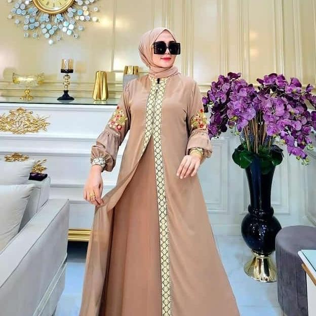 BEST SELLER GALERI SICANTIK - COD - GAMIS ABAYA BUSUI MEWAH ELEGAN TERBARU - GAMIS ABAYA WARNA SAGE 