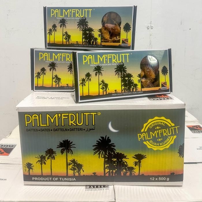 

Grosir 1 Karton Kurma Palmfrutt Tunisia 12pcs x 500gram