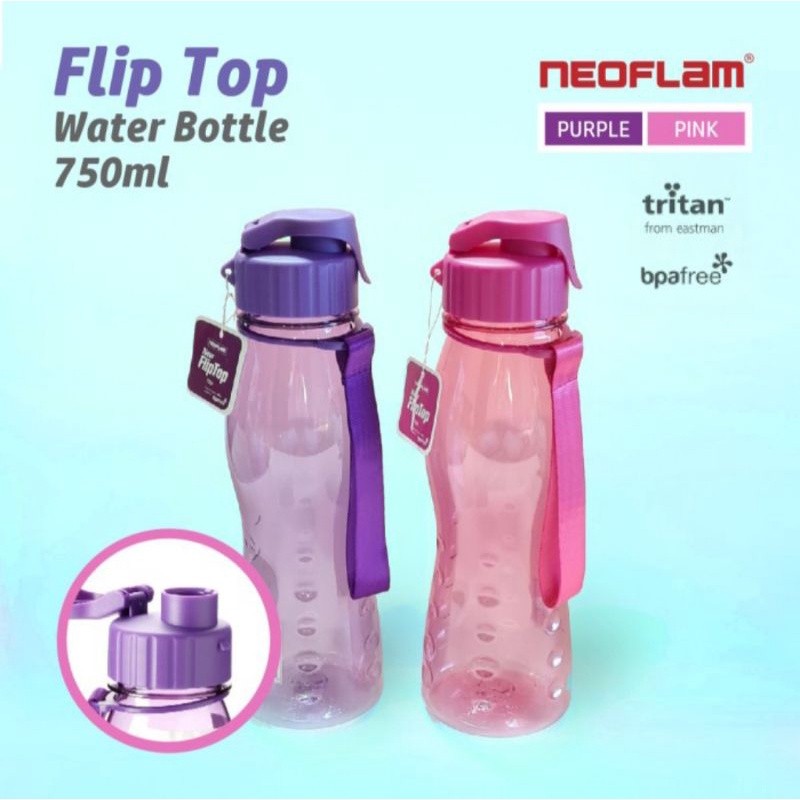neoflam botol minum flip top 750ml botol minum plastik water bottle botol minum anak plastic dengan 