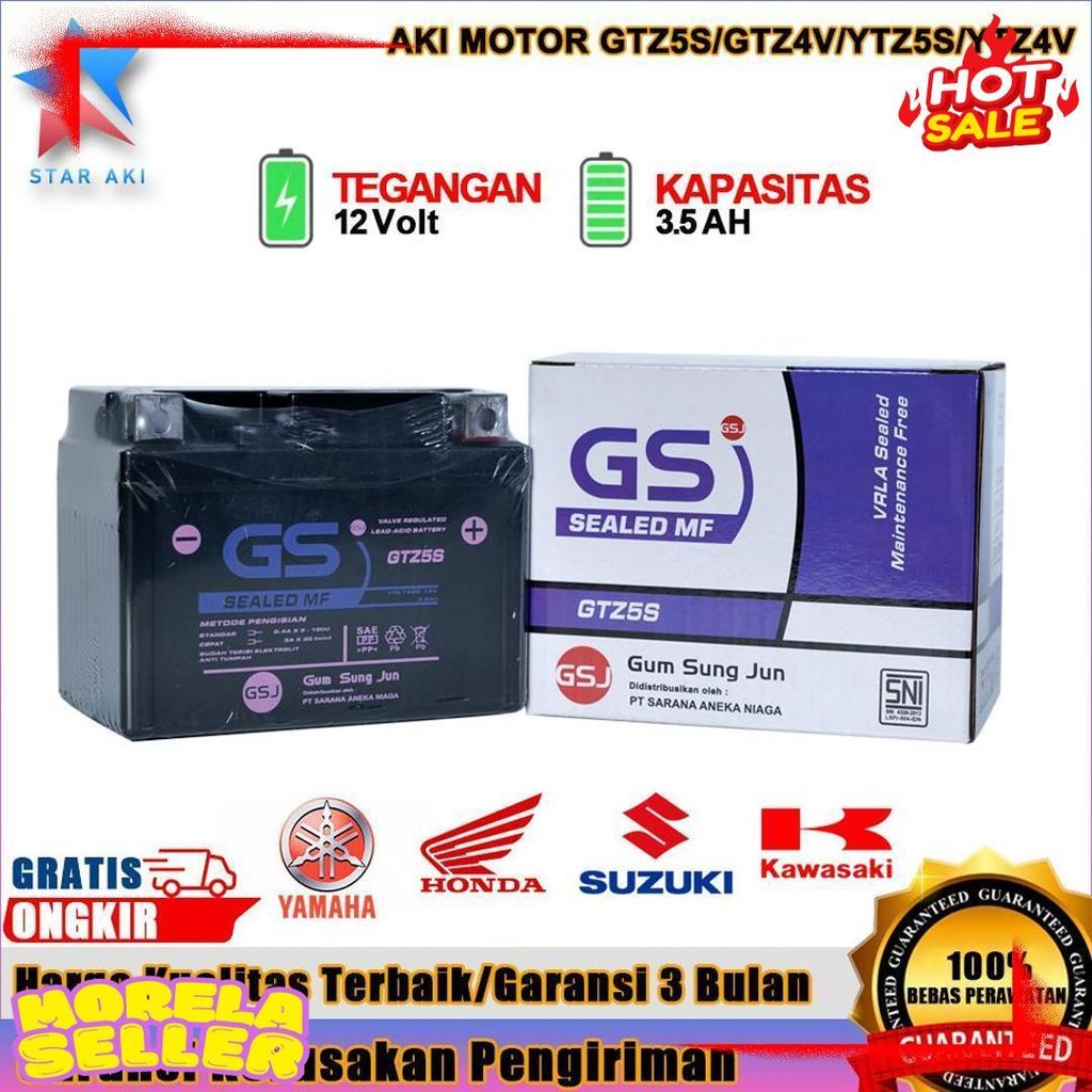 Aki Motor Yamaha Mio M3 Mio Soul Mio J  Mio Soul Gt Mio Gt Mio Z Mio Gear Aki Kering Mf Accu Kering 