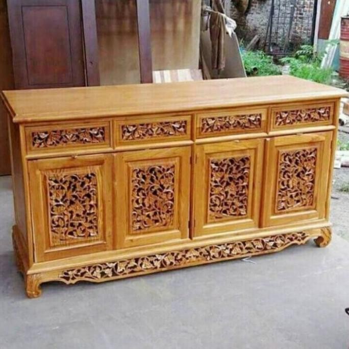 Buffet Nakas / Buffet Palembang Ukiran Kayu Jati Mebel Jepara