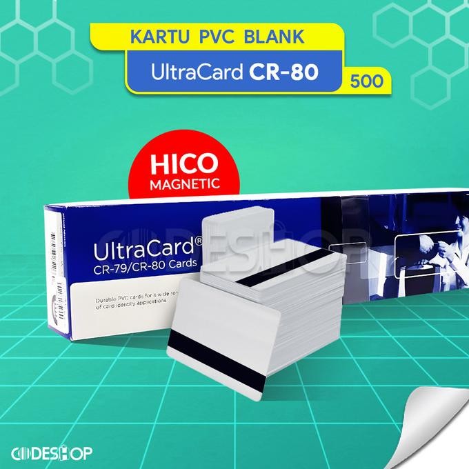 Ultracard HID Hico CR 80 CARD Kartu PVC Blank CARD ATM Isi 100