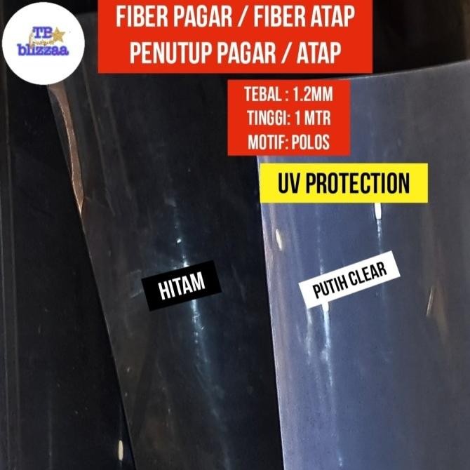 Fiber Pagar 1.2mm Fiber Atap Polos Anti UV Penutup Pagar Putih 1.2mm