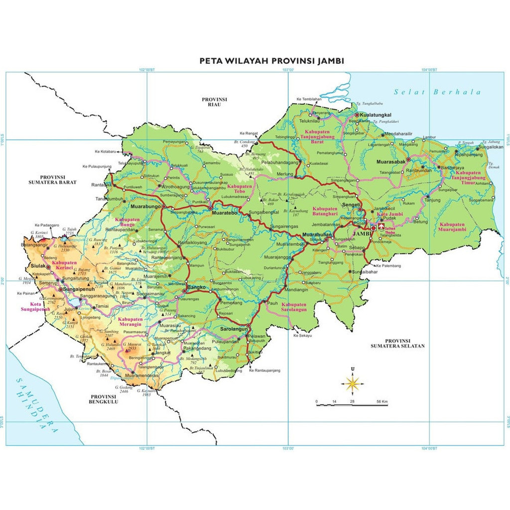 

Peta Jambi ukuran 72 x 102