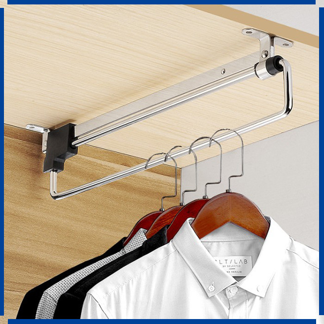 Gantungan Baju Geser Lemari / Gantungan Baju Tarik/ Lemari Tarik Serbaguna Gantungan Baju/Lemari