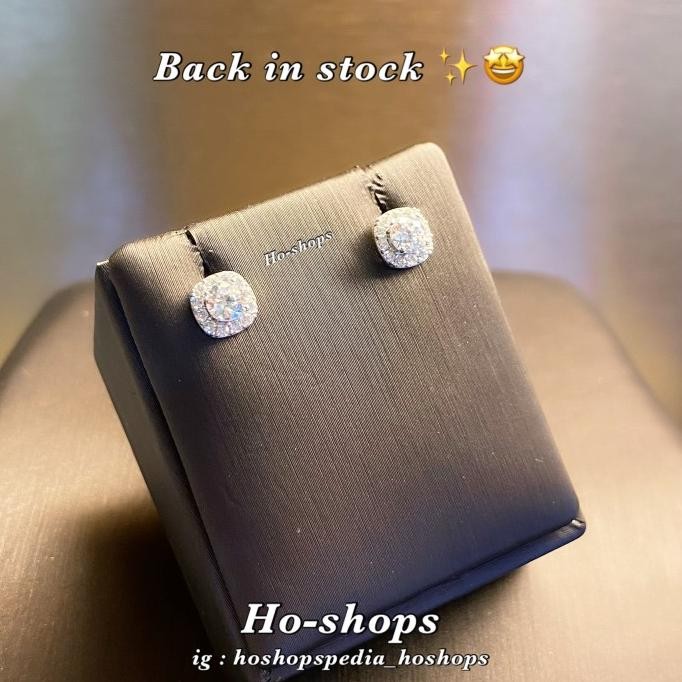 Anting / Giwang Mas Putih Simple Kadar 75% Asli Emas