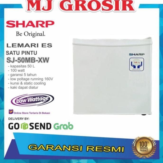 SHARP MINI BAR SJ 50 MBXW SJ 50 MB XW KULKAS PORTABLE LOW WATT