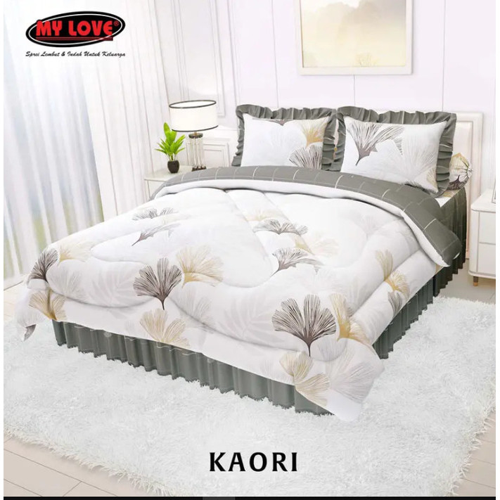 Set Bad Cover Dan Sprei My Love Rumbai King Uk 180X200X30 - Motif