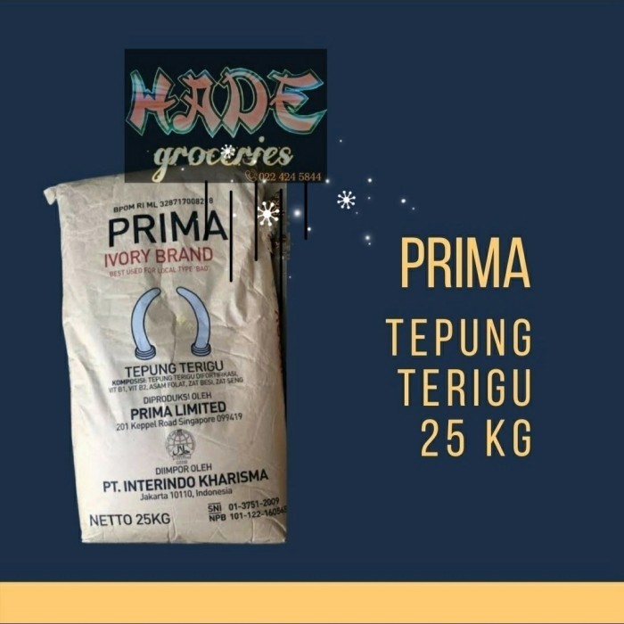 

Tepung Prima Brand 25kg Ivory Best Used For Type Pao