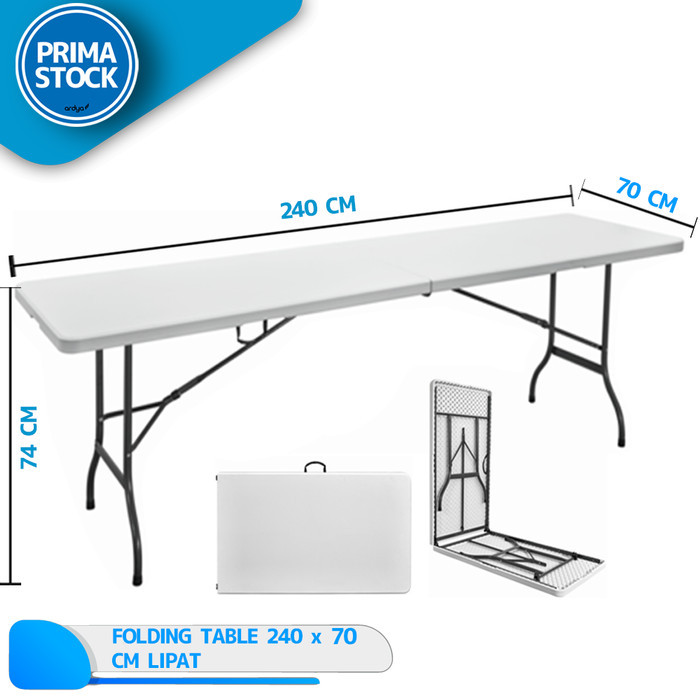 MEJA LIPAT 240 X 70 CM PRASMANAN RESTORAN KATERING PAMERAN MEETING
