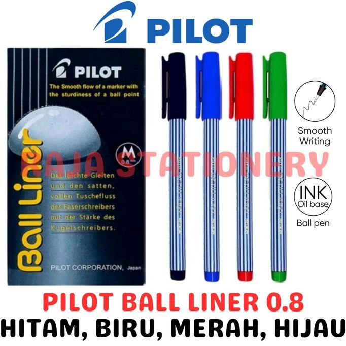 

Pilot Ball Liner 0.8 Medium Tip / Pulpen Bolpoin Pen Pilot BallLiner