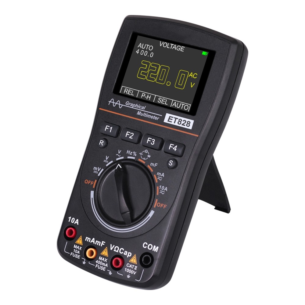 GC ET828 2 in 1 LED Oscilloscope Multimeter Handheld Color Screen Scope Digital Storage Oscilloscope